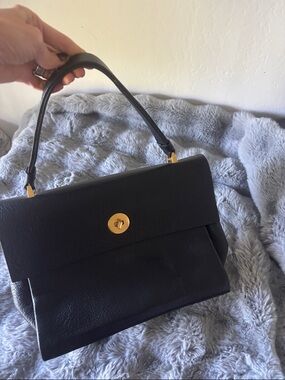 Lia numa made in Italy pebbled leather satchel bag